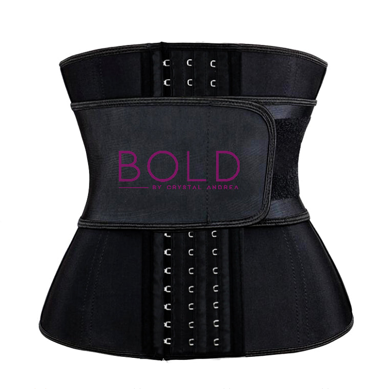 BOLD Black Latex Waist Trainer – BOLD by Crystal Andrea display picture 1
